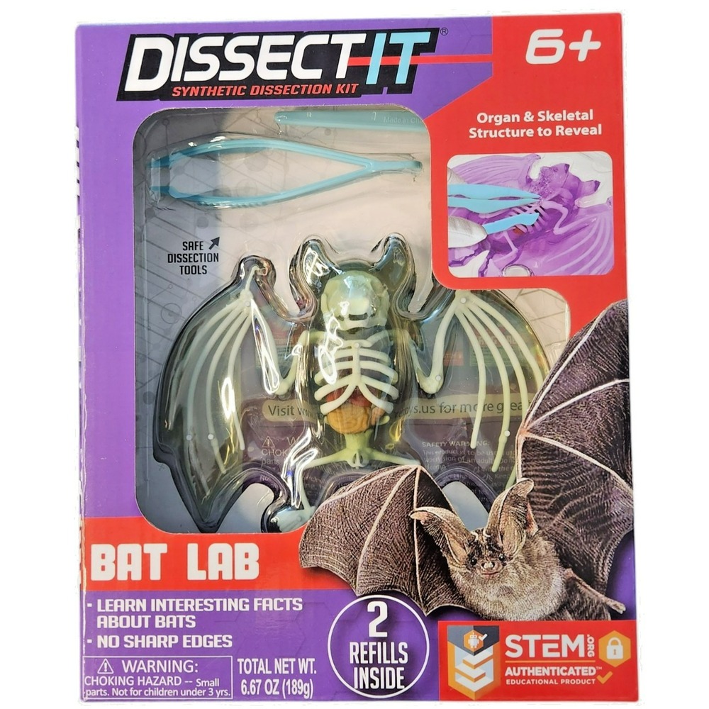 Dissect-It Synthetic Dissection Kit Bat Lab STEM Toy with 2 Refills Ages 6+